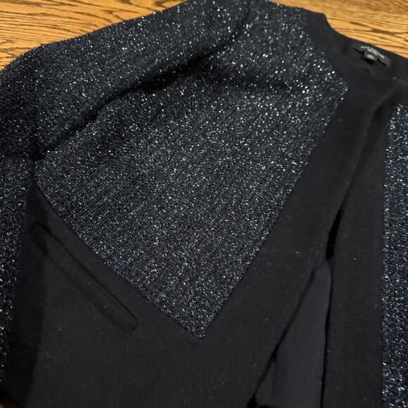 ANN TAYLOR Metallic SHIMMER TWEED JACKET WOOL Size 6 Petite - Picture 6 of 6